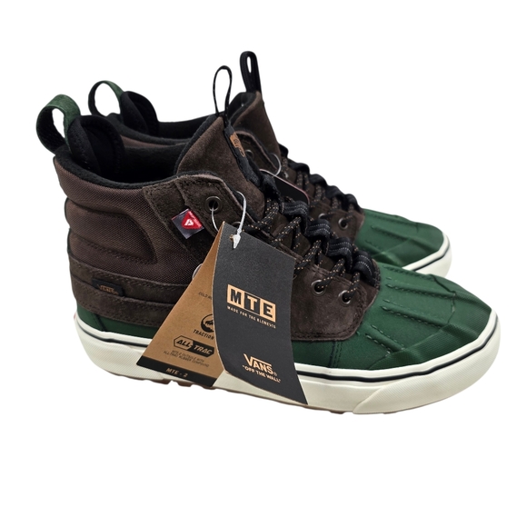 VANS Sk8-Hi MTE-2 Del Pato Waterproof Duck Boots Brown/Green M sz 8.5/W 10 *NWT - Picture 5 of 13